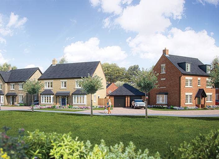 Striking show homes set to launch at prestigious new-build location in Northampton